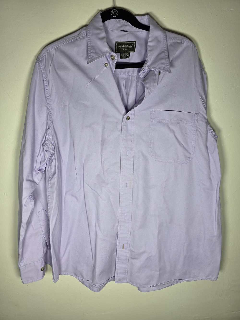 Eddie Bauer Men's Light Lavender Button-Down Shirt